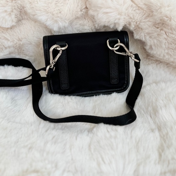 Prada Saffiano and Nylon Crossbody Mini Pouch Bag - Picture 5 of 15